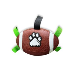 Dog FootballRugby Ball with Tabs Brown