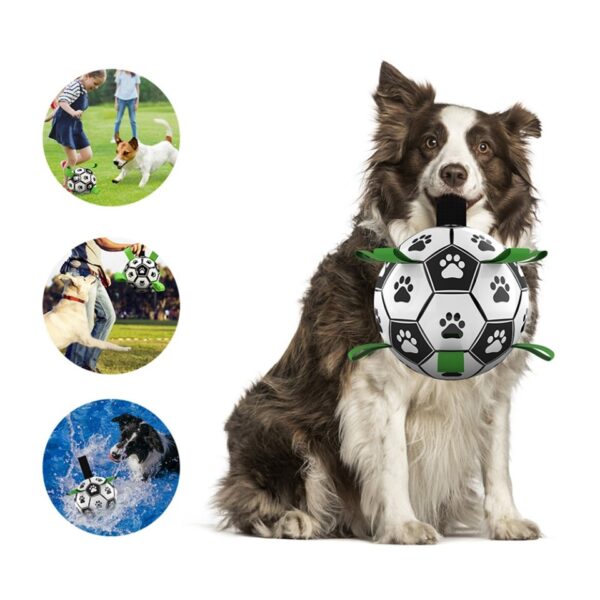 Interactive Dog Soccer Ball With Grab Tabs