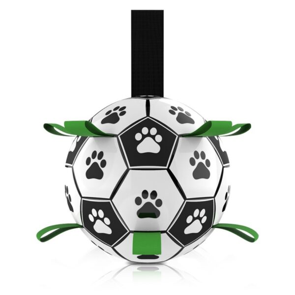 dog soccer ball with grab tabs